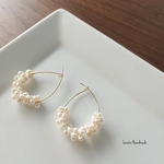 淡水パールのフープピアス