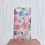 《現品限り》iPhoneケース White×flower rain
