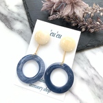 アクリル サークル ピアス/イヤリング