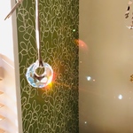 SWAROVSKI クリスタルシマー ドーナツ型 ロングネックレス