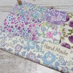 【sale】リバティパッチ＊カフェオレマット＊パープル