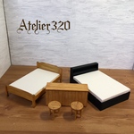 H_moon様専用 棚付きベッド、ベッドＤタイプ 他 ミニチュア家具 ドールハウス