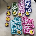お名前ワッペン ネームタグ 刺繍ワッペン 1文字