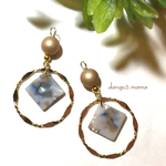 300円☆べっ甲☆大ぶりリングのピアス/イヤリング