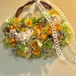 送料無料春の花園ナチュラルリース【Hana's shop❤️ナチュラルドライフラワーのリースです。
