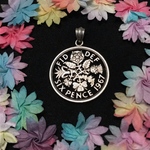 lucky coin six pence ペンダントトップ