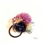 サマコレ【特価】♪Love＆chic flower ヘアゴム3♪