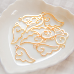 再販♡１０個入り♡天使の羽 ゴールドパーツ♡