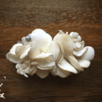 barrette　【 布花紫陽花とカスミソウのバレッタ  】