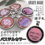 パステルカラー 迷子札 ネームタグ キーホルダー ストラップ