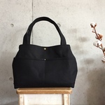 せいな様オーダーのお品 大きめトートバック 8号帆布　ブラック