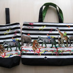 【umewasabi様オーダー品】ハッピーアニマルのレッスンバッグ＆シューズバッグ