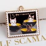 猫 お風呂 チャーム ピアスパーツ 1個入り