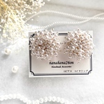 再販×4♡つぶつぶパール（雪の結晶） ピアス イヤリング❤︎結婚式 パーティー お呼ばれ オケージョンシーン 入学式やオフィス スーツでも❤︎送料無料 