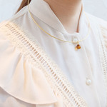 【 chimie vintage collection- 359 】ヴィンテージブラウンガラスチョーカー