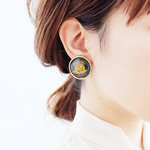 【再販します】【 chimie vintage collection- 311 】【1点のみ・再販不可】ドイツヴィンテージフラワーレトロイヤリング・ピアス