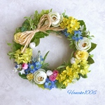 春色菜の花のリース