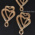 【8個】heart  metal  parts