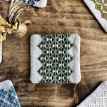 こぎん刺し コースター 緑