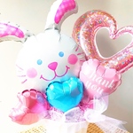“Thank you” うさぎバルーンアレンジメント お礼 プレゼント 卒業 習い事 発表会 退職