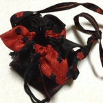 畳縁巾着「黒梅」