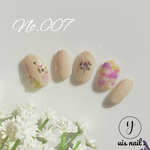 オープン記念価格☆【No.007】ネイルチップ　押し花　花束　タイダイ