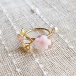 受注制作🌸桜咲く キラキラ 小枝の指輪