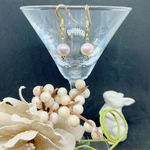 天然淡水ピンクパールのピアス ～淑女～