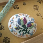 刺繍ブローチ★ヴィンテージライクな花