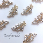 kira kira bijou leaf✨🍃4pcs🍃✨ ビジュー リーフ