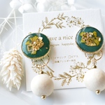 本物のお花ウッドビーズ♥ピアス・イヤリング