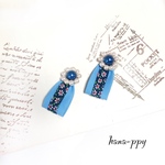 feminine flower tyrolean tape ピアスorイヤリングor樹脂ピアス