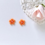 ＊プチフラワー*✧ピアス✿桜✿オレンジ*✧