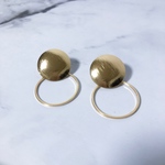 丸型メタルリングピアス