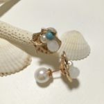shellパール2wayピアス