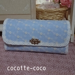 フラワー❁.*･ﾟ長財布(ホワイト)