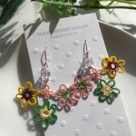 春のタティング☆お花畑のピアス