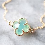 14kgf ミント・フォーリーフ・ネックレス ~mint four leaf ~