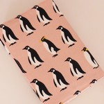 SALE‼︎【文庫本】ゴムバンド栞付ブックカバー★ペンギン★ピンク