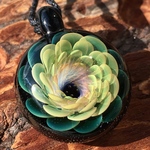 boroccus 立体幾何学お花模様 ボロシリケイトガラスペンダント