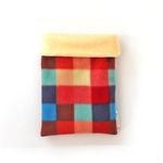 ハリネズミ用寝袋 S（冬用） フリース×フリース カラフルチェックA / Small Snuggle Sack for Hedgehog