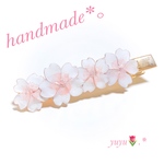 さくら ❁﻿ 白ぴんく ❁﻿ ヘアクリップ