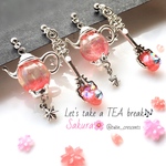きらめきティーポットのピアス🌸Sakura