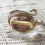 シトリンDesignリング☆タンブルGOLD