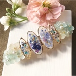 水色の紫陽花お庭❤︎  バレッタ