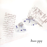 dot tulle frill ピアスorイヤリングor樹脂ピアス