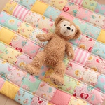 * ラプセニ *　 Retro animal＆Baby　パッチワークマット　95cm×95cm　Hello Baby!