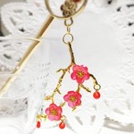 枝下紅梅のお花の枝のかんざし