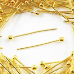 送料無料　丸ピン　ゴールド 16mm 約300本 アクセサリー金具　丸カン　9ピン　Tピン　AP1033