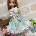 リカちゃんワンピース 〜ゆめかわスワン〜